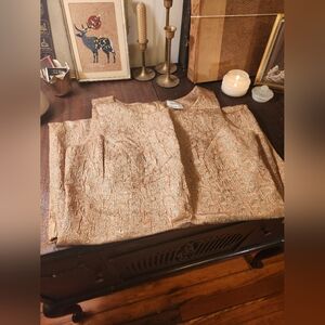 Elegant Gold Brocade Dress